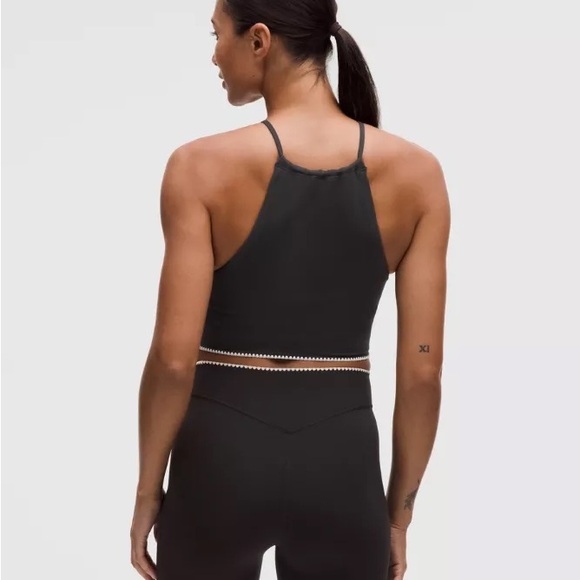 121 🆕🖤 Lululemon Stitch Trim Halter Tank SOTM - Black - Picture 7 of 15
